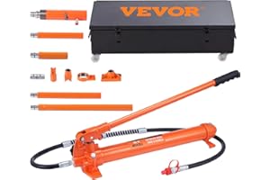 VEVOR 20 Ton Porta Power Kit, Portable Hydraulic Jack with 4.6 ft/1.4 m Oil Hose, Car Frame Repair Tool with Storage Case for