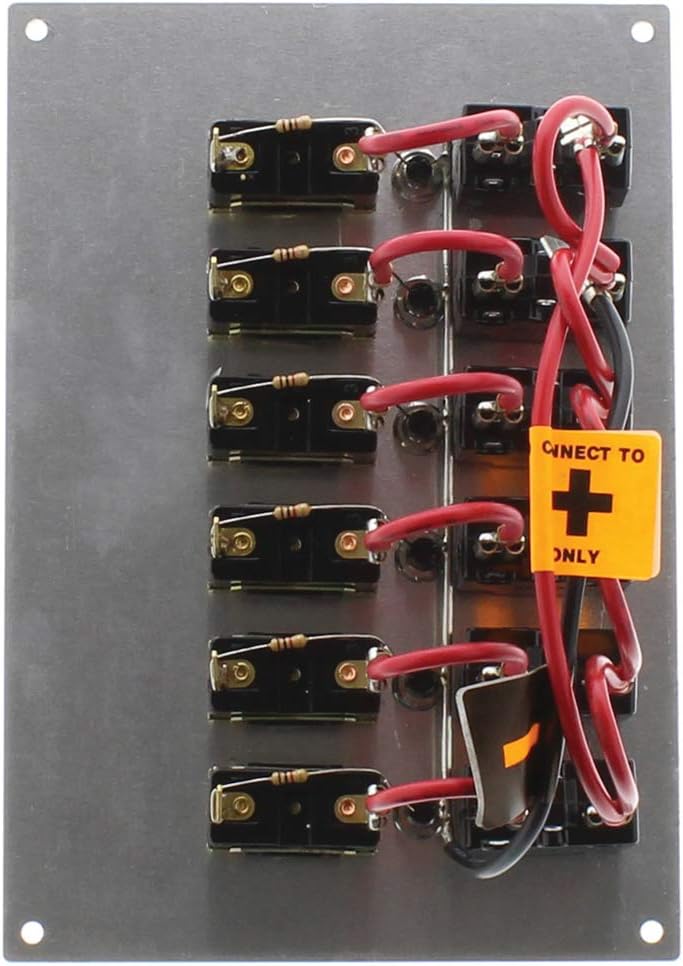 SeaSense LED Switch Panel 6 Gang with Breaker and Rubber Boots : Boating Battery Switches : Sports & Outdoors