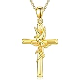 Vyrniss 18K Gold Cross Pendant for Women Gold Cross Necklace 18K Gold Jewelry Religious Gift