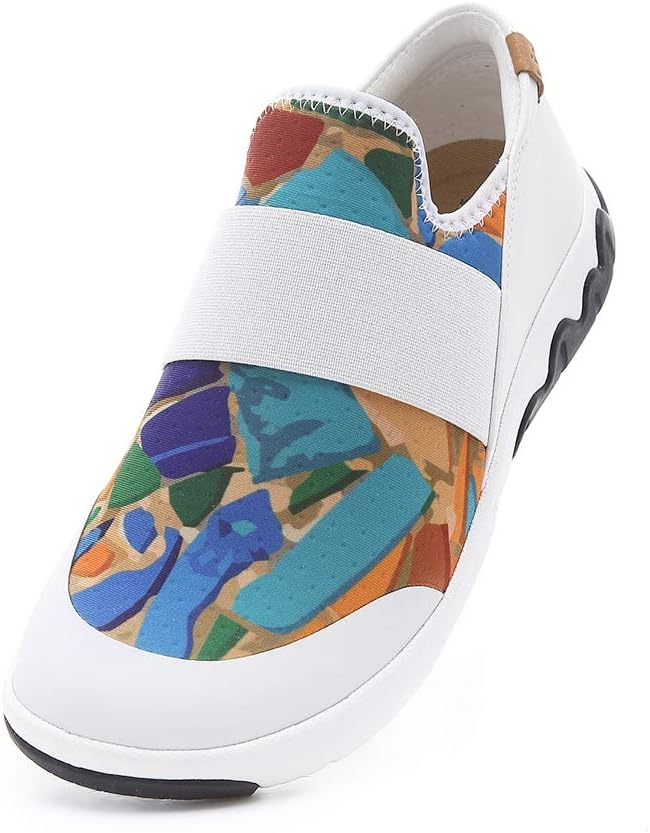 UIN Women's Men's Sneaker,Panted Fashion Comfortable Colorful Casual Microfiber Flat