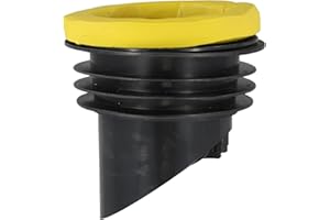 MR.POORHIPPO Toilet Flange Wax Ring With Backflow Prevention Valve, Toilet Leak-Proof Rubber Seal Drain Pipe Sealing Ring, Toilet Flange Sealing Ring Check Valve(Black)