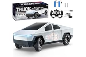 VEFERCEN RC Car Toys，All Terrain 2.4GHz RC Truck for Boys Aged 3-8, 8-12, Electric Vehicle Truck Toys for Kids, Birthday Gifts for Kids, Boys and Girls (Silver)