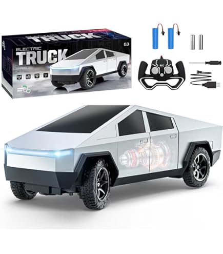 Amazon.com: Hot Wheels RC Tesla Cybertruck 1:64 Scale, Remote