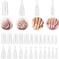 Beetles Poly Extension Gel Dual Nail Forms - 144 Pcs Builder Flat Stiletto Molds Coffin False Tips for Gel Manicure Nail Art Design Salon DIY at Home