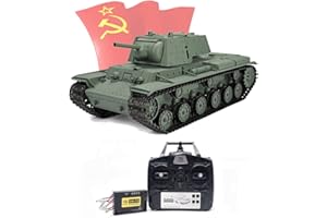Novahobby Imported 1/16 RC Remote Control 2.4G Henglong Smoke & Sound Russian KV1 Tank 3878 Steel Gearbox V7.0 Airsoft BB Inf