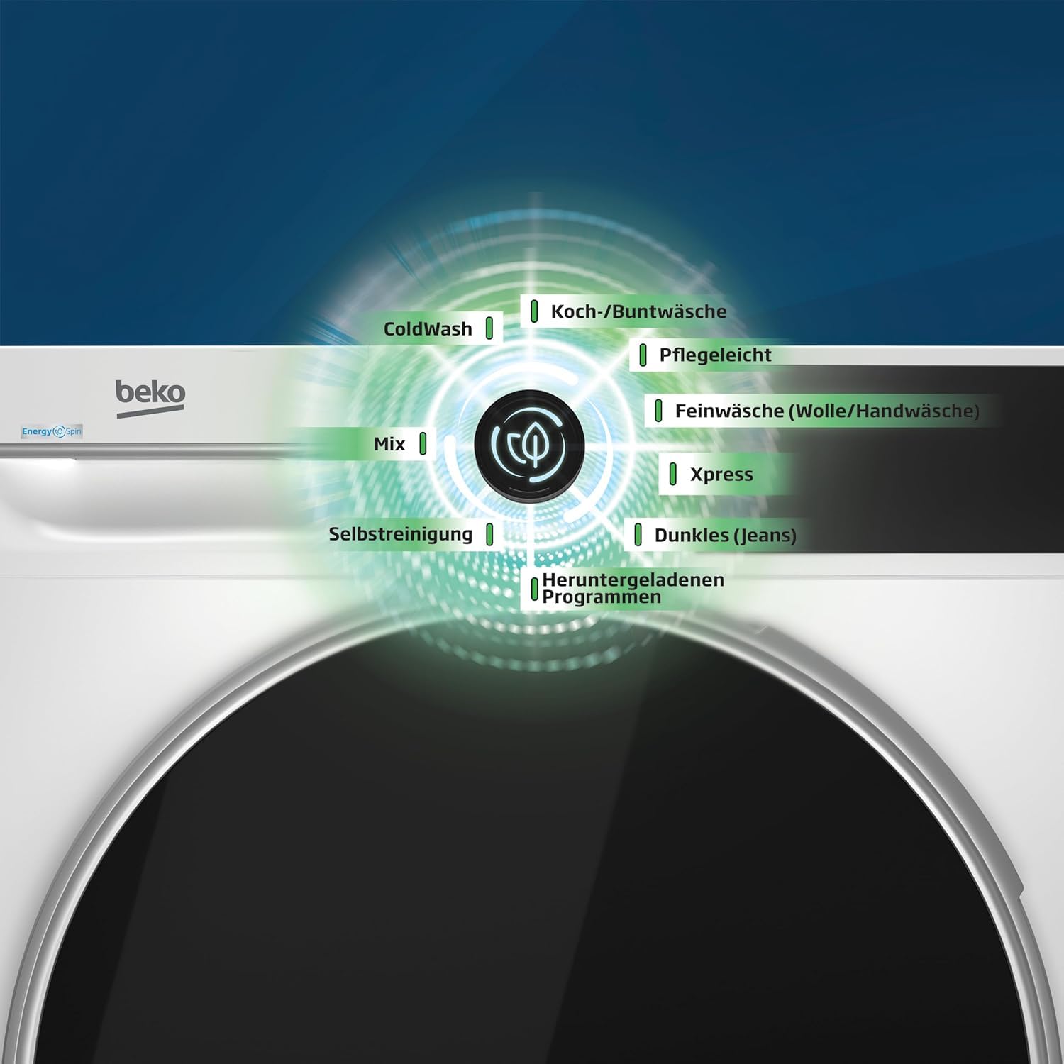 Beko BM3WFU3841R Waschvollautomat, Waschmaschine, 8 kg, EnergySpin, Schleuderwahl 1400 U/min, SteamCure Dampffunktion, allergikergeeignet, AquaWave Schontrommel, Weiß 3