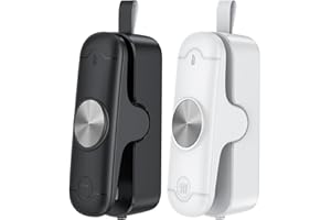 OEOP 2-Pack Mini Bag Sealer, 2 IN 1 Heat Sealer & Cutter, Chip Bag Sealer Heat Seal Handheld Bag Resealer Portable Machine for Food Chip Bags Storage (Battery Included)