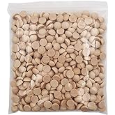 INSPIRELLE 12mm Unfinished Half Round Wooden Beads 500pcs Split Natural Round Wood Balls for Crafts and Christmas Home Party Decorative