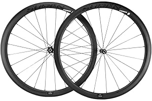 SUPERTEAM Carbon Road Bike Wheelset 40mm Tubeless Ready Rim 25mm Wide Straight Pull Sapim CX-Ray Spoke