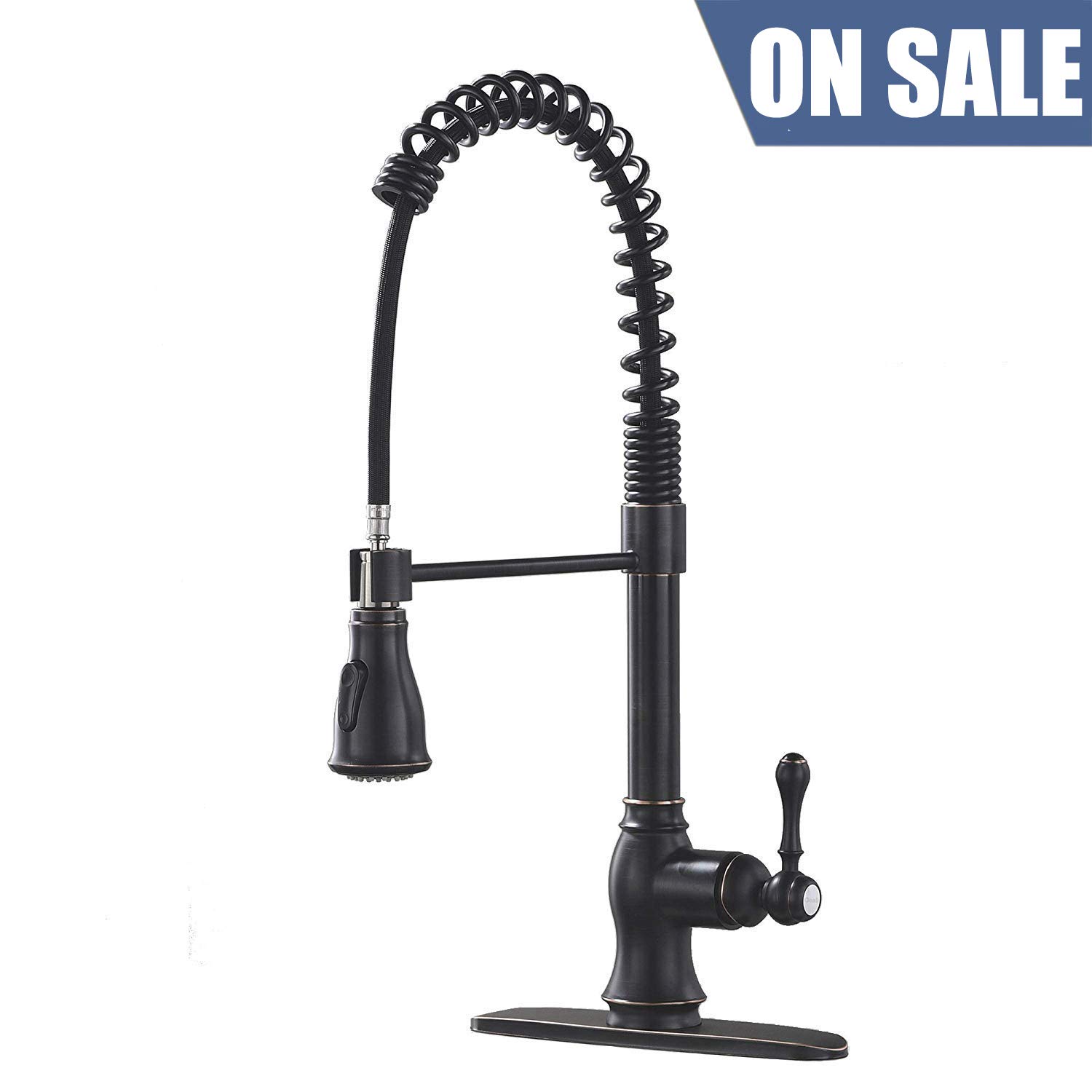 Comllen Best Antique Oil Rubbed Bronze Pull Down Sprayer Kitchen