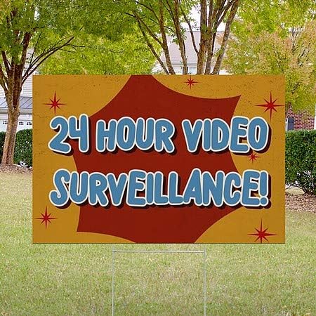 Store Signs 18x12 Cgsignlab Nostalgia Burst Double Sided Weather Resistant Yard Sign 24 Hour Video Surveillance Stephanschaar De
