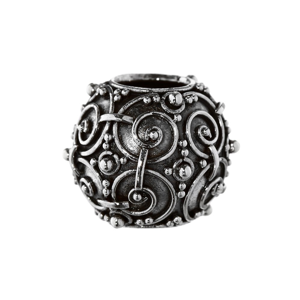 NKlaus Viking bead ASKUR hand-forged 925 sterling silver silver curly bead 6419