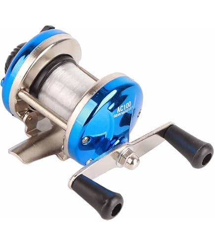Hoseten Solid Bait Casters Reel, Practical Lightweight Smooth Fishing Reel, Outdoor Fishing for Ice Fishing(Blue) : Sports & Outdoors