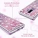 MP-MALL For Galaxy S9 Plus Case, Clear Back Flowing Liquid Floating Luxury Bling Glitter Sparkle TPU Hybrid Bumper Girl's Case for Samsung Galaxy S9 Plus - Rose Gold