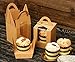 Yotruth Pop-up Cardboard Individual Cupcake Boxes Kraft Paper 100 Sets with Window Insert and Handle