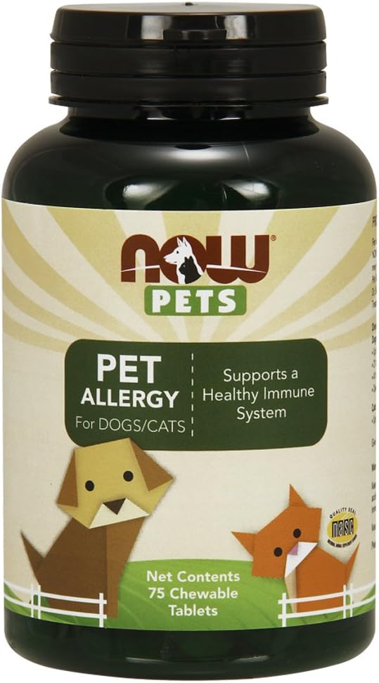 NOW Pets Pet Allergy for Dogs & Cats x 75 Chewable Tablets - Supports a healthy immune system and histamine levels