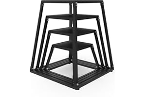 Metal Plyometric Jump Box, Steel Plyometric Platform and Jumping Box with Anti-Slip Top - 12/18/24/30 Inch for Home Gym