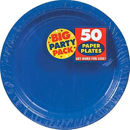 Amazon Co Jp Bright Royal Blue Big Party Pack Dessert Plates 鮮やかなロイヤルブルーの ビッグパーティーパックのデザートプレート ハロウィン クリスマス おもちゃ