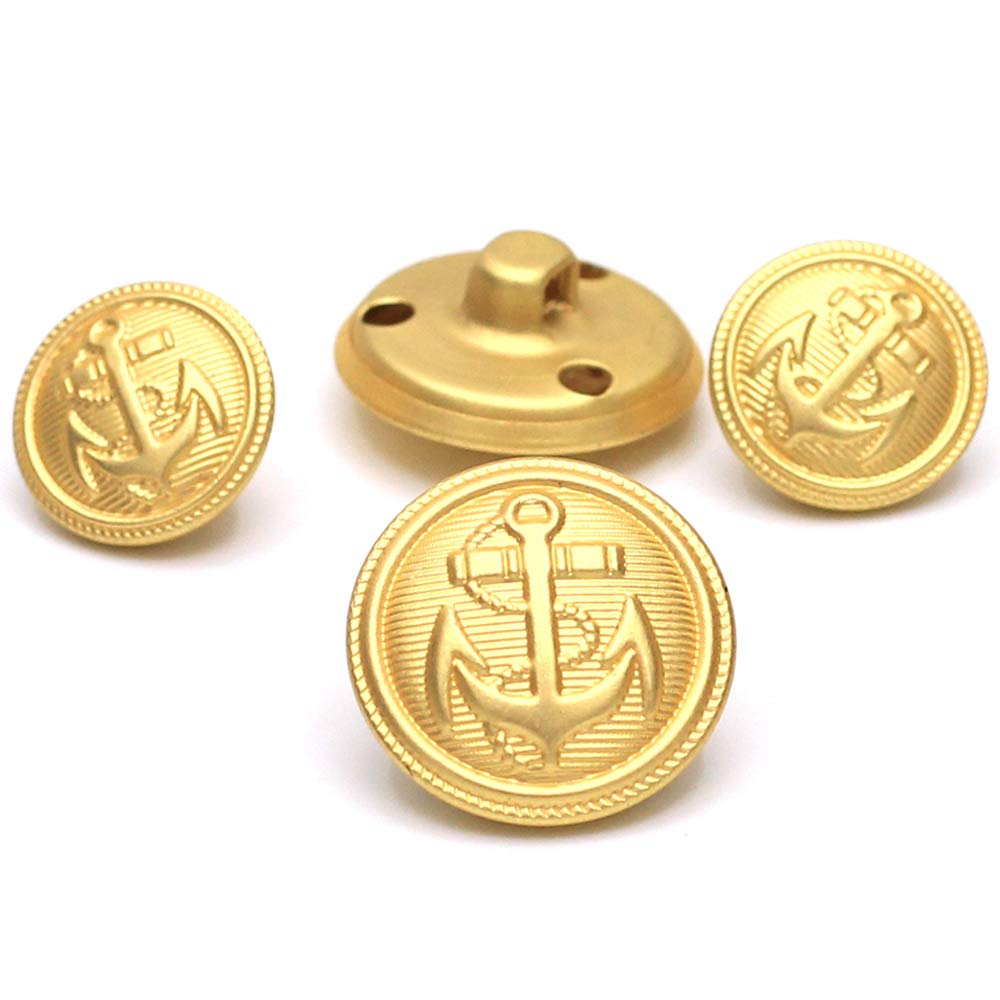 11 Pcs Gold Metal Blazer Buttons Antique Anchor Suits Button Set for Blazer, Suits, Coat, Uniform, Jacket
