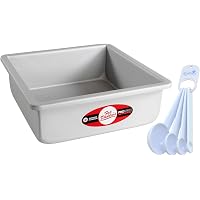 Fat Daddio's 8x8x3 Inch Square Cake Pan Bundle With Measuring Spoons - Anodized Aluminum For Even Baking - View #4