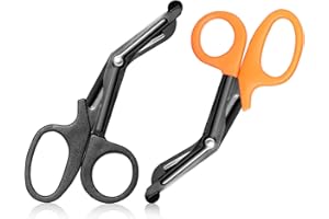 First Aid Scissors Medical Shears Trauma Shears with Saw Tooth Bandage Scissors for Nurse Doctors First Vets Aid Supplies 2PC