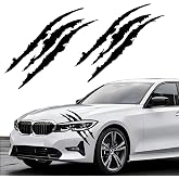 2PCS Claw Mark Decals for Cars,Headlight Car Sticker,Stripes Scratch Decal Vinyl for Sports Cars SUV Pickup Truck Window Motorcycles ect (Black)