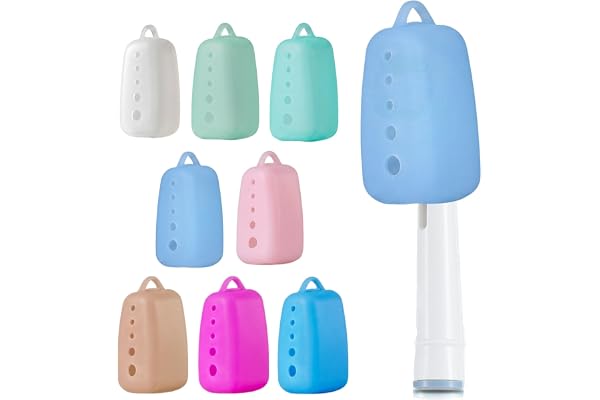 Lapfoon 8 Packs Toothbrush Covers, Silicone Toothbrush Covers Caps for for Electric Toothbrush Replacement Head & Manual Toot