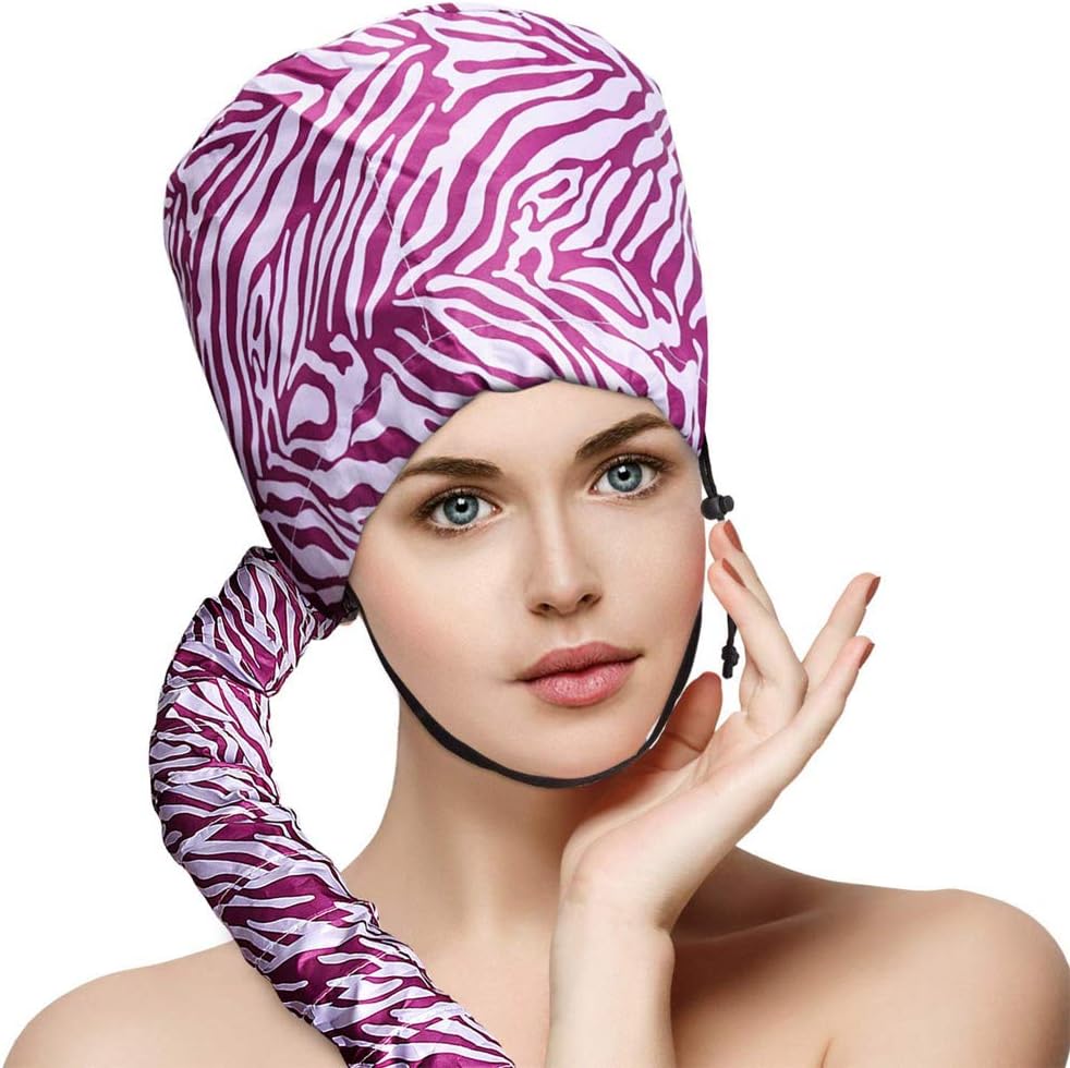 Bonnet Hood Hair Dryer Attachment, Soft Adjustable Large Hooded Hair Dryer Cap for Natural Curly Textured Hair Care Deep Conditioning Hair Cap