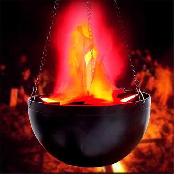 Brazier Lampe, LED Flame Fire Dekorative Pendelleuchte, Simulation Flamme Birnen (B)