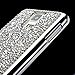 Galaxy S5 Case, ikasus Shiny Sparkle Bling Glitter Handcraft Crystal [Rhinestone Diamond] Hard Plastic Plated Slim Case Cover Full Cover Protective Case for Samsung Galaxy S5 / Galaxy SV i9600 (Sliver)