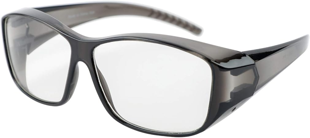 Amazon エニックス 花粉用メガネ アイセーバー オーバーグラス Uvカット 防塵仕様 ユニセックス クリアグレー 155 160 50mm Ckg 01 1 エニックス 花粉 防塵メガネ