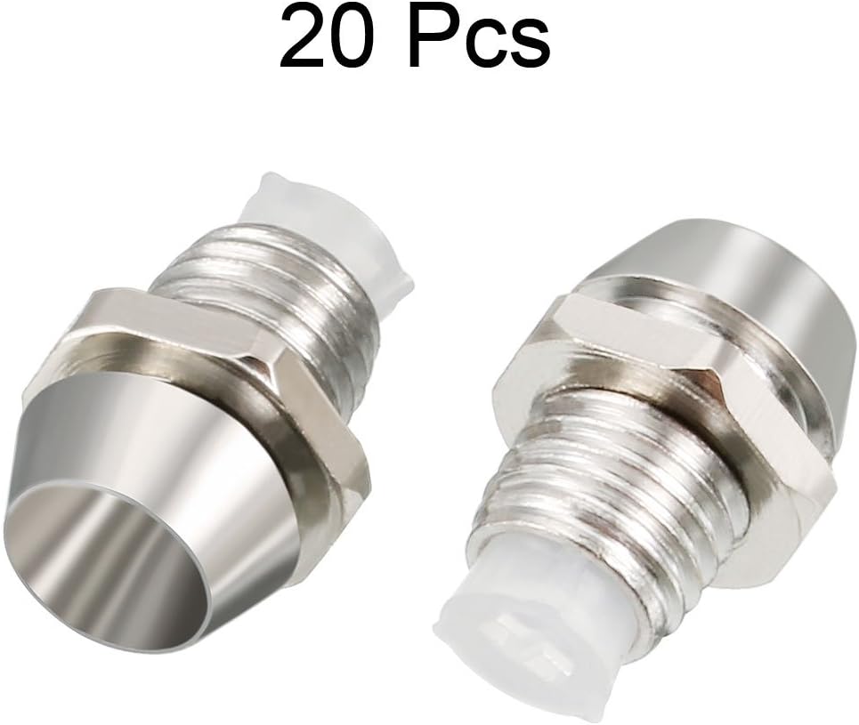 sourcing map 20pcs 3mm LED Lamp Holder Light Bulb Socket Plastic Chrome Plated for Light-emitting Diode Lighting - Image 3