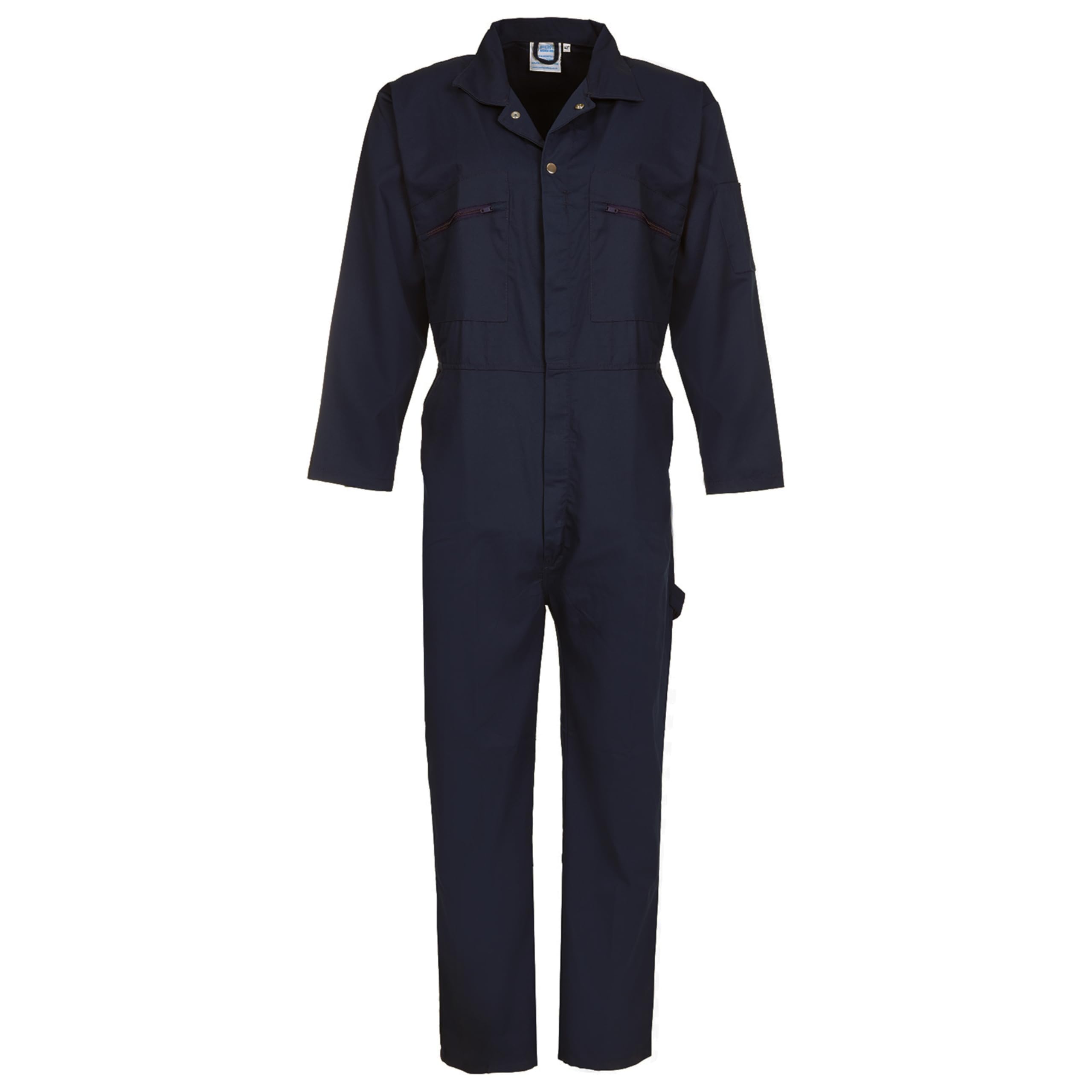 Fort - Zip Front Coverall - Navy - 34" - Handy Pockets - Work Overalls for Men