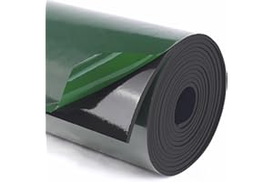 HooTown Adhesive Solid Rubber Strips, 12” Wide x 1/8" Thick x 12" Long Self Neoprene Rubber Sheets Rolls with Adhesive Backing for DIY Gaskets, Pads, Sealing, Liner, Weather Striping, Seals, Crafts