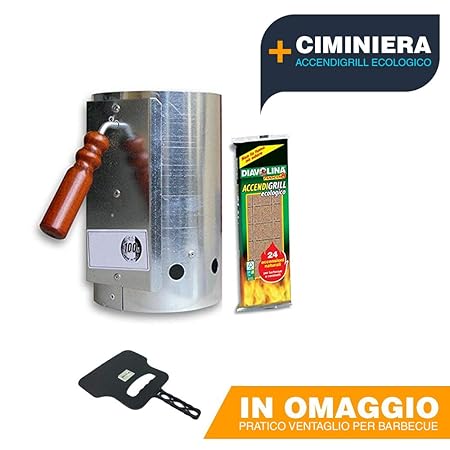 Ciminiera Accendi Carbonella Tot&ograve; Piccinni - Per Barbecue Rapido E Sicuro