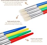 JCF Kids Paint Brushes 4-Piece Set Flat Tip Hog Bristles Plastic Handle view 3