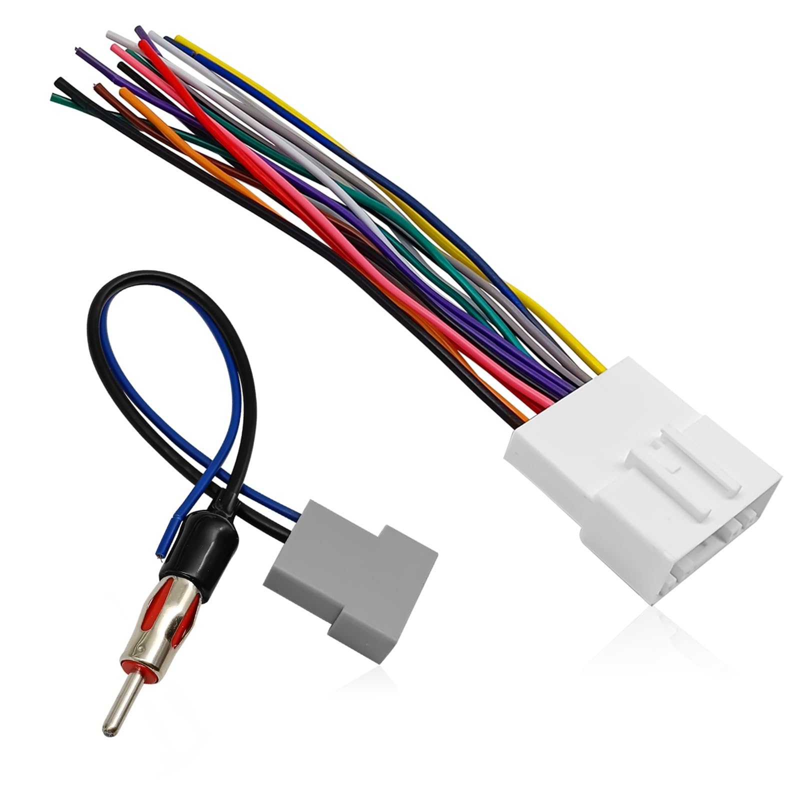 Photo 1 of Radio Wiring Harness Connector, Antenna Adapter Compatible with 2007-2019 Nissan/2008-2013 Infiniti/2008-2013 Subaru w/Antenna Adapter Install Aftermarket Stereo CD Receiver Cable Connector Kit
