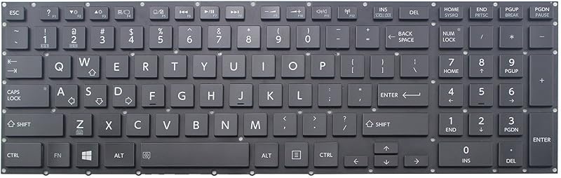 New US Black Backlit Keyboard for Toshiba Laptop