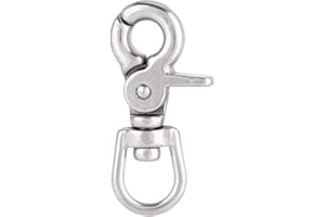 DEMERAS Durable Stainless Steel Trigger Bolt Snap Clip Hook Set Metal Swivel Eye Lobster Clasp for Pet Leash for Houseboat Accessories