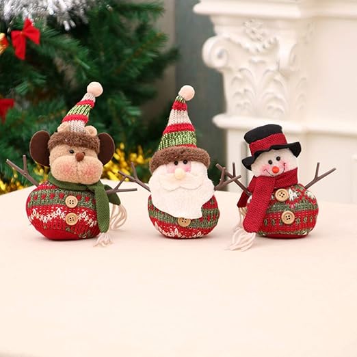 Amazon Com Yjb Set Of 3pcs Lovely Fat Santa Claus Snowman Elk