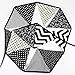 DrCor 10.5 Feet Double Sided Black and White Cotton Fabric Triangle Pennant Flag Bunting Banner 12 Flags For Nursery Kids Room Teens Bedroom Teepee Baby Shower Birthday Decor, Pack of 1