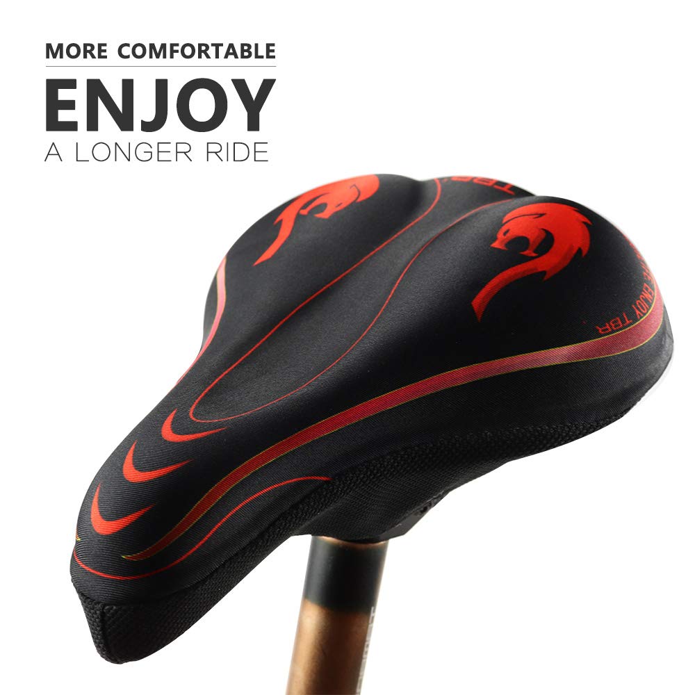 2pcs Bike Seats Cushion Soft Pad Most Comfortable Exercise Bicycle