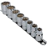 1/2" Drive Socket British Whitworth BSW Imperial Sizes 8pc Shallow Set TE079