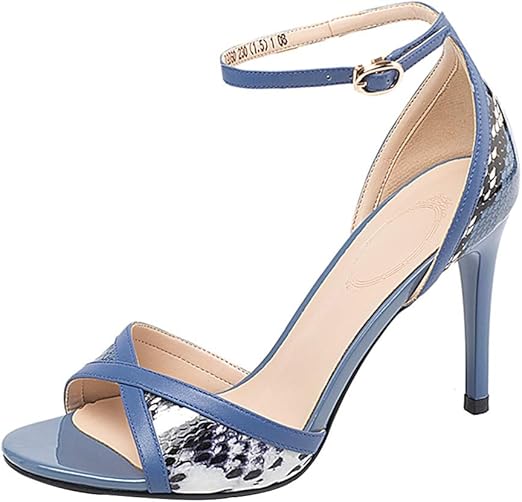 blue stiletto sandals