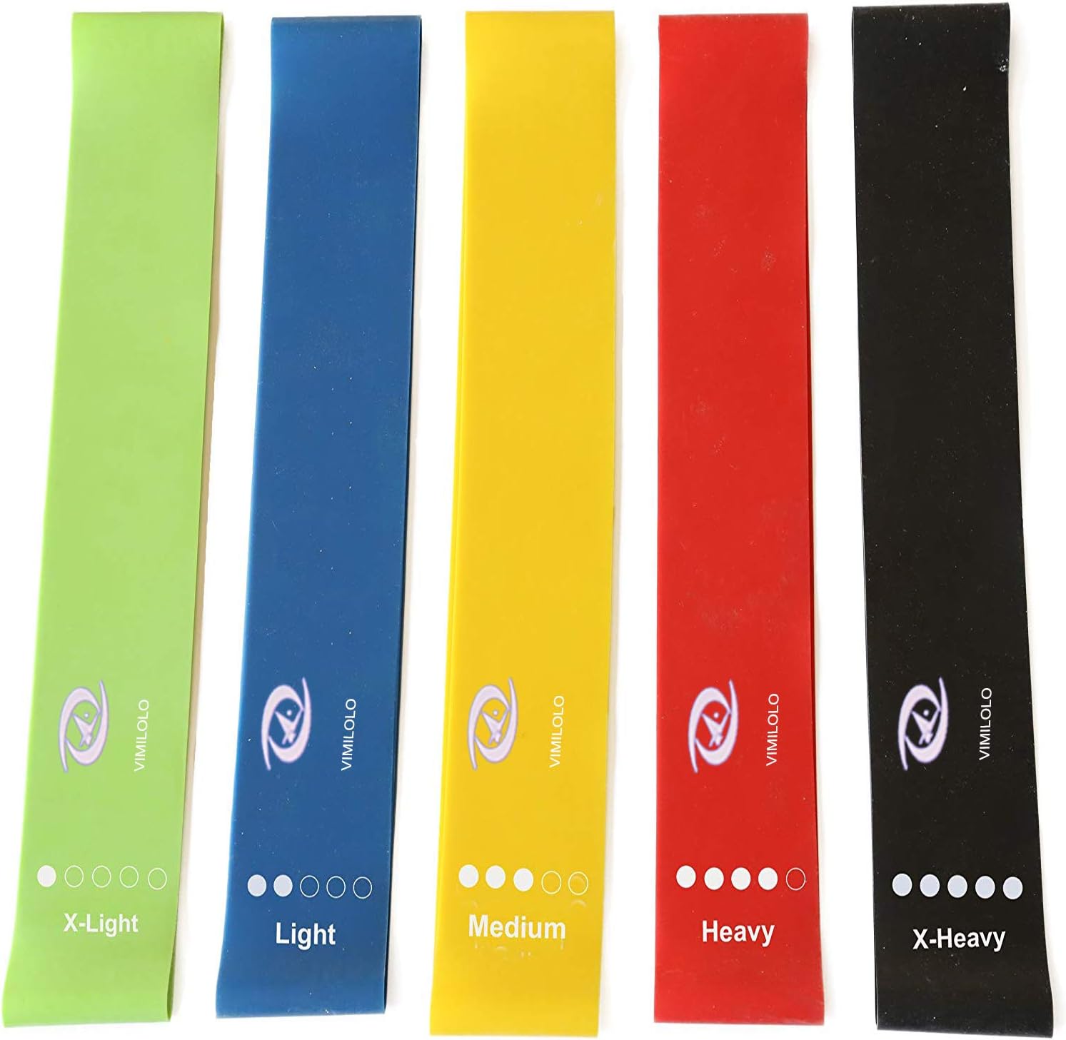 VIMILOLO Resistance Loop Exercise Bands with Instruction Guide, Home Fitness, Natural Latex Workout Bands for Legs and Butt Yoga and More 5 Set : Sports & Outdoors