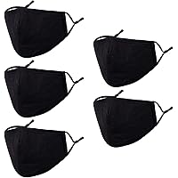 5 Pcs Reusable Adjustable 3D Face Mask with Nose Wire 3 Layer