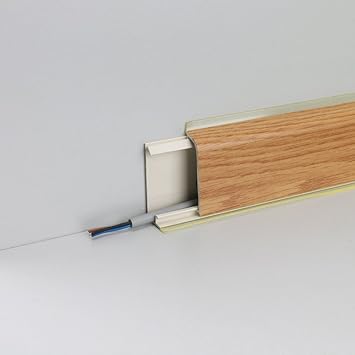 Wandanschlussprofil Leiste Fur Die Kuchen Mehrzweckplatte Mit Kabelkanal 50 X 600 Mm Eiche Hell Amazon De Baumarkt