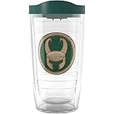 Tervis Marvel Loki Icon Made in USA Double Walled Insulated Tumbler Travel Cup Keeps Drinks Cold & Hot, 16oz, Classic