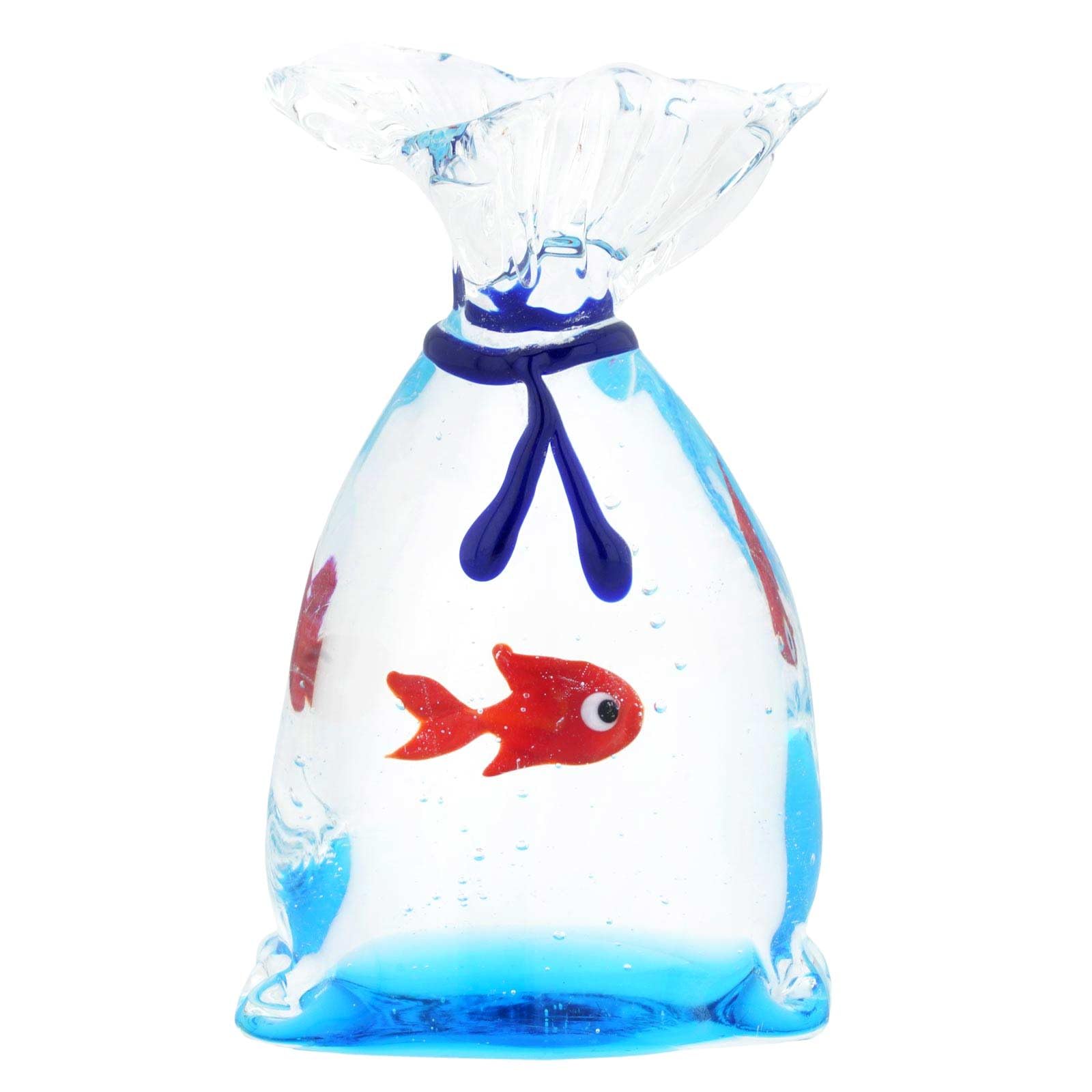 Glass Of Venice Murano Glass Aquarium Bag with Tropical Fish
