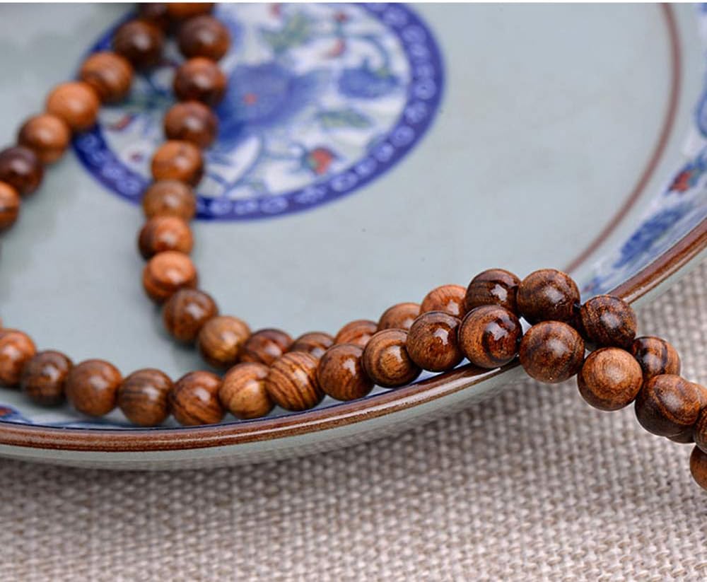 Epoch World 108 Prayer Beads Bracelet 8mm Natural Wood Tibetan Buddhist Buddha Mala Meditation bead bracelet/Necklace for Men Women in gift box - Image 4